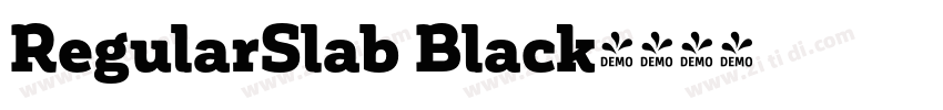 RegularSlab Black字体转换